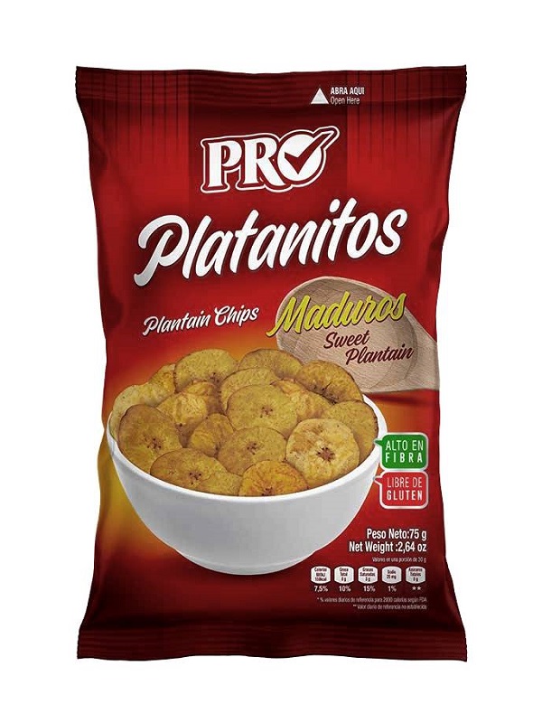 Chips di platano maturo dolci e salate - PRO 75g.